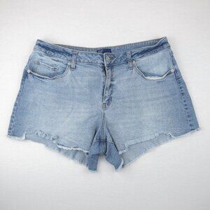 Project Indigo Shorts Size 15 Juniors Light Wash Relaxed Denim Cut Off Shorts